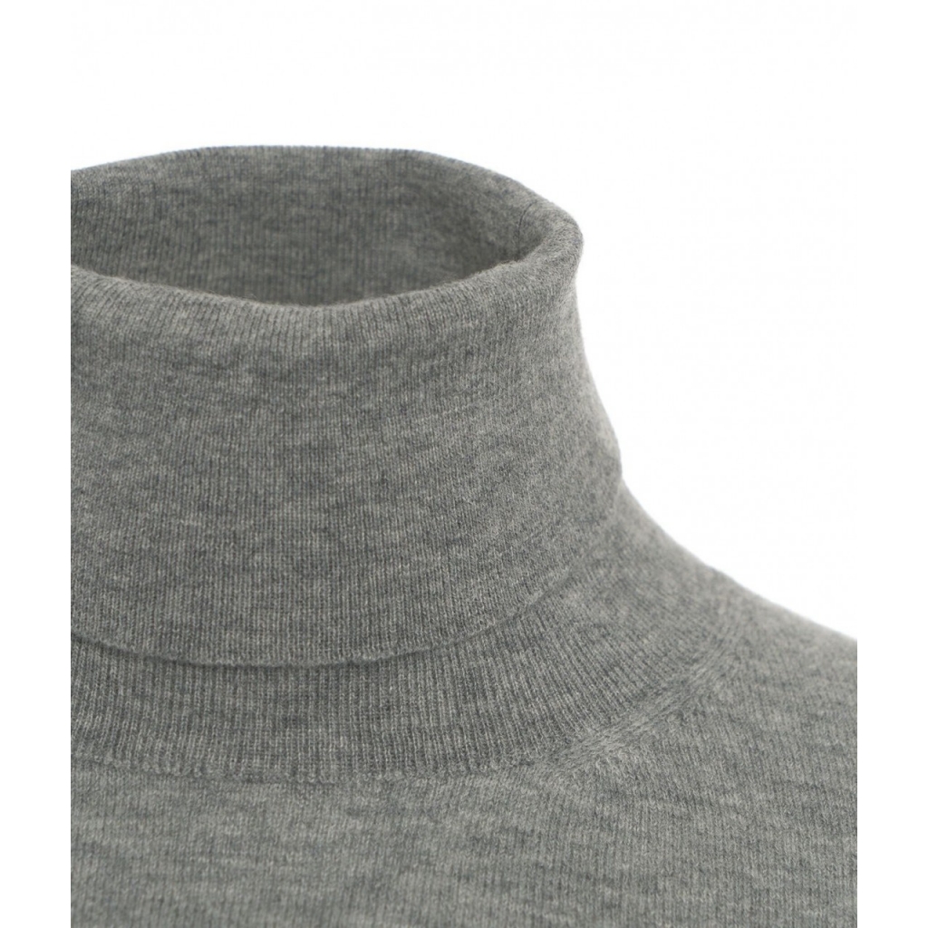 Maglia dolcevita in lana merino grigio
