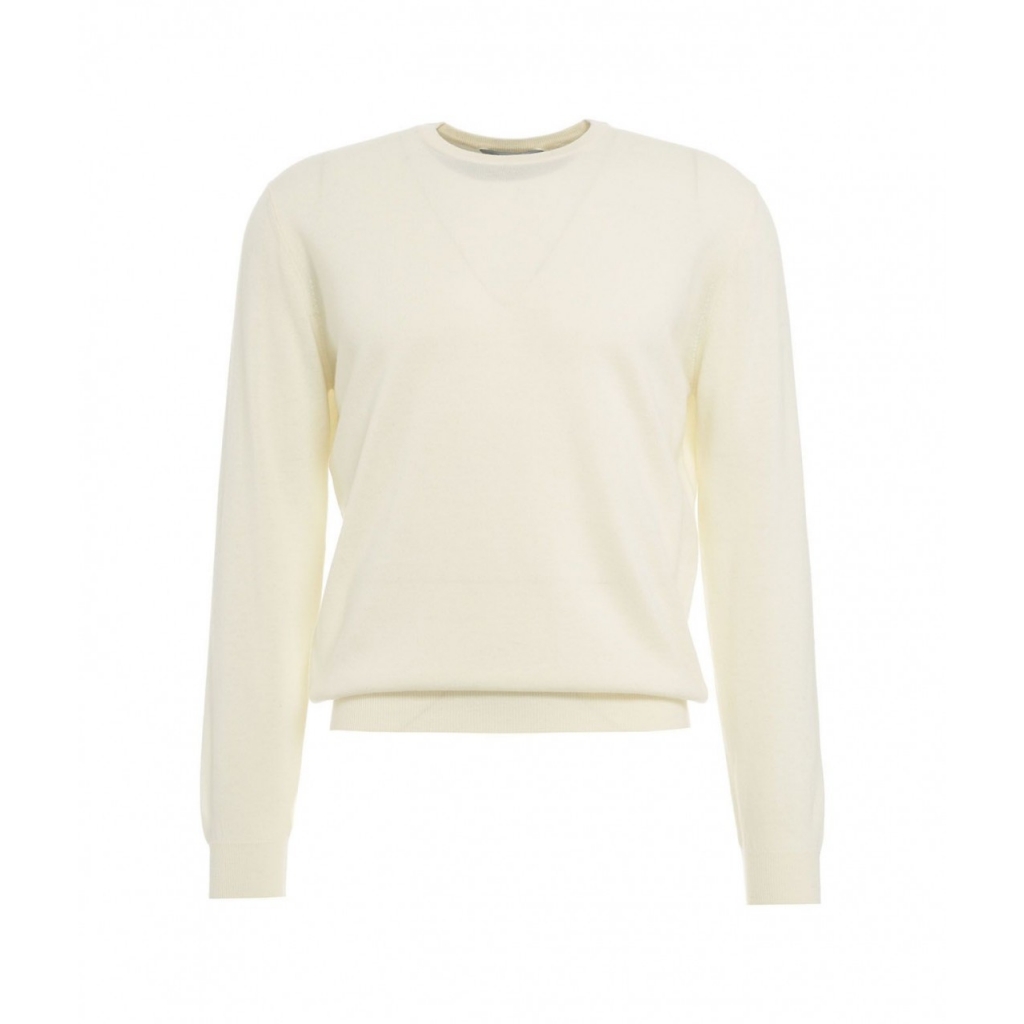 Maglione in misto merino crema