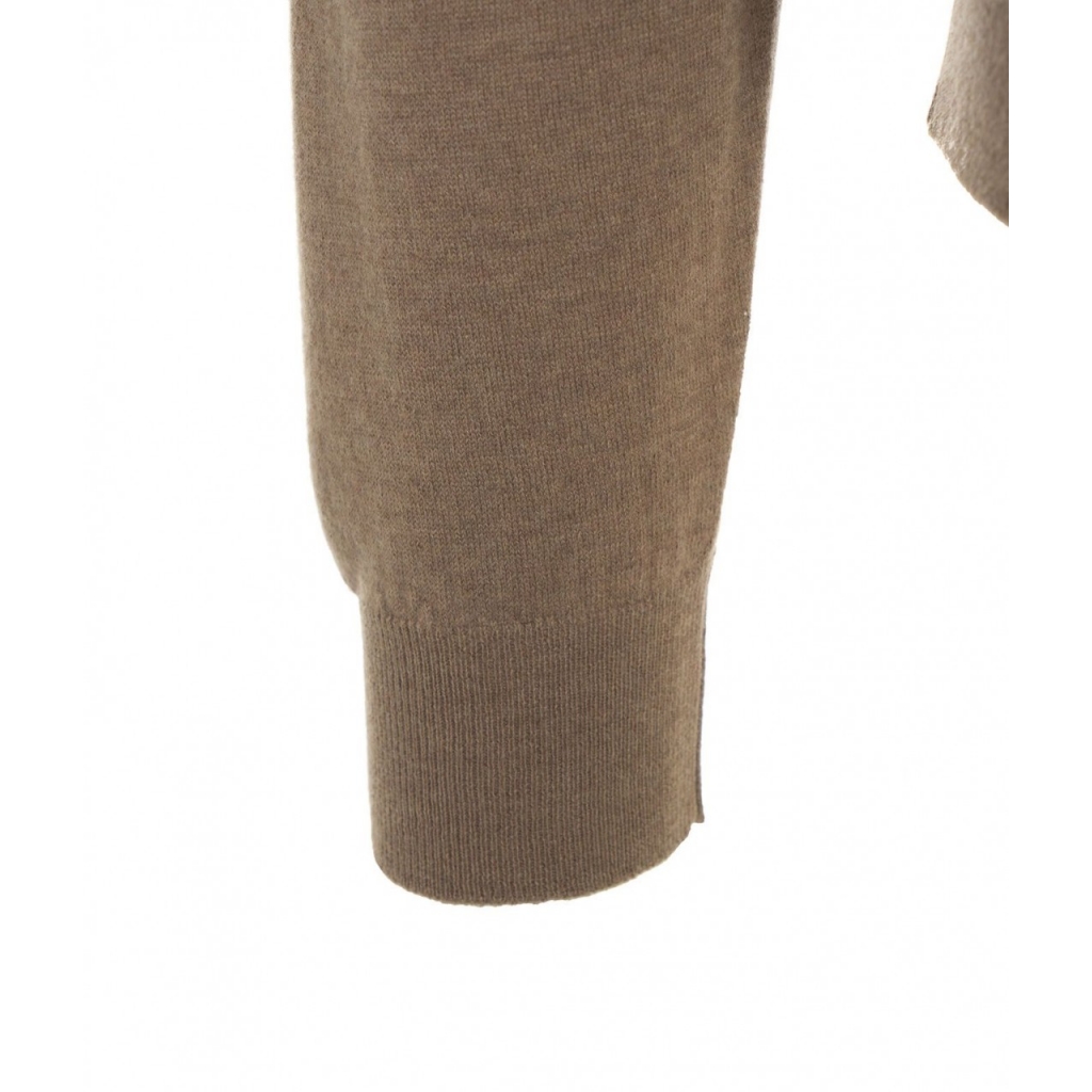 Maglione in misto merino marrone chiaro