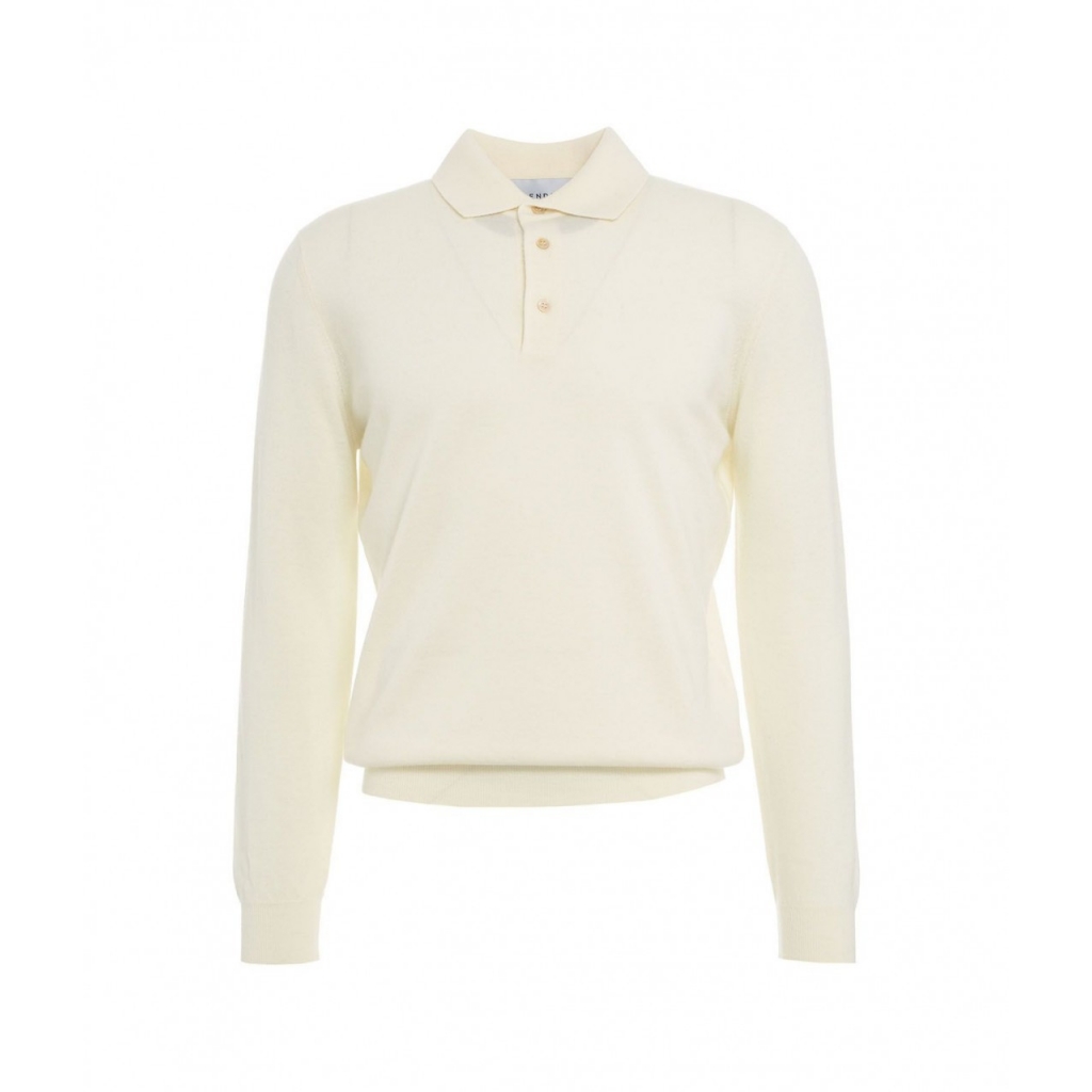 Maglia in misto merino crema