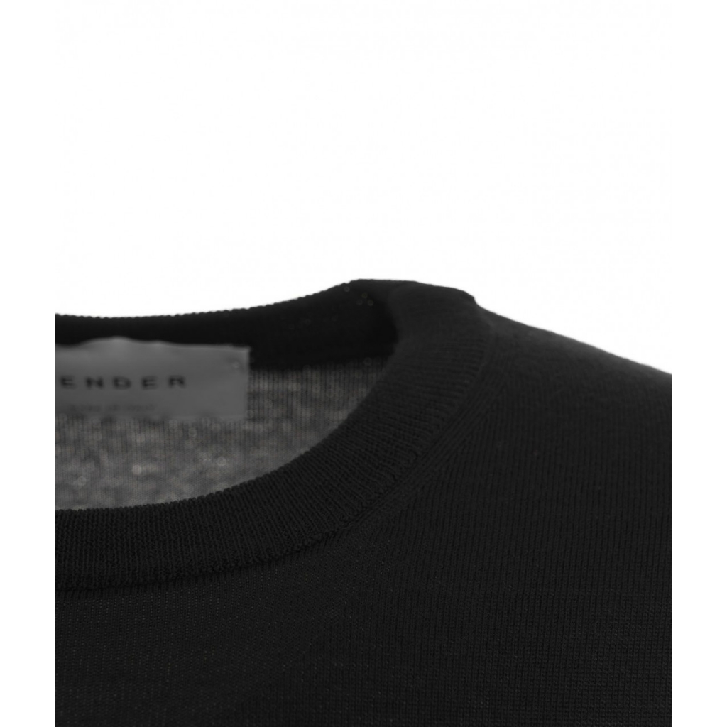 Maglia leggera in lana merino nero