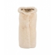 Gilet lungo in ecopelle con pelliccia sintetica beige
