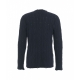 Maglia in lavorazione intrecciata distressed-look blu scuro