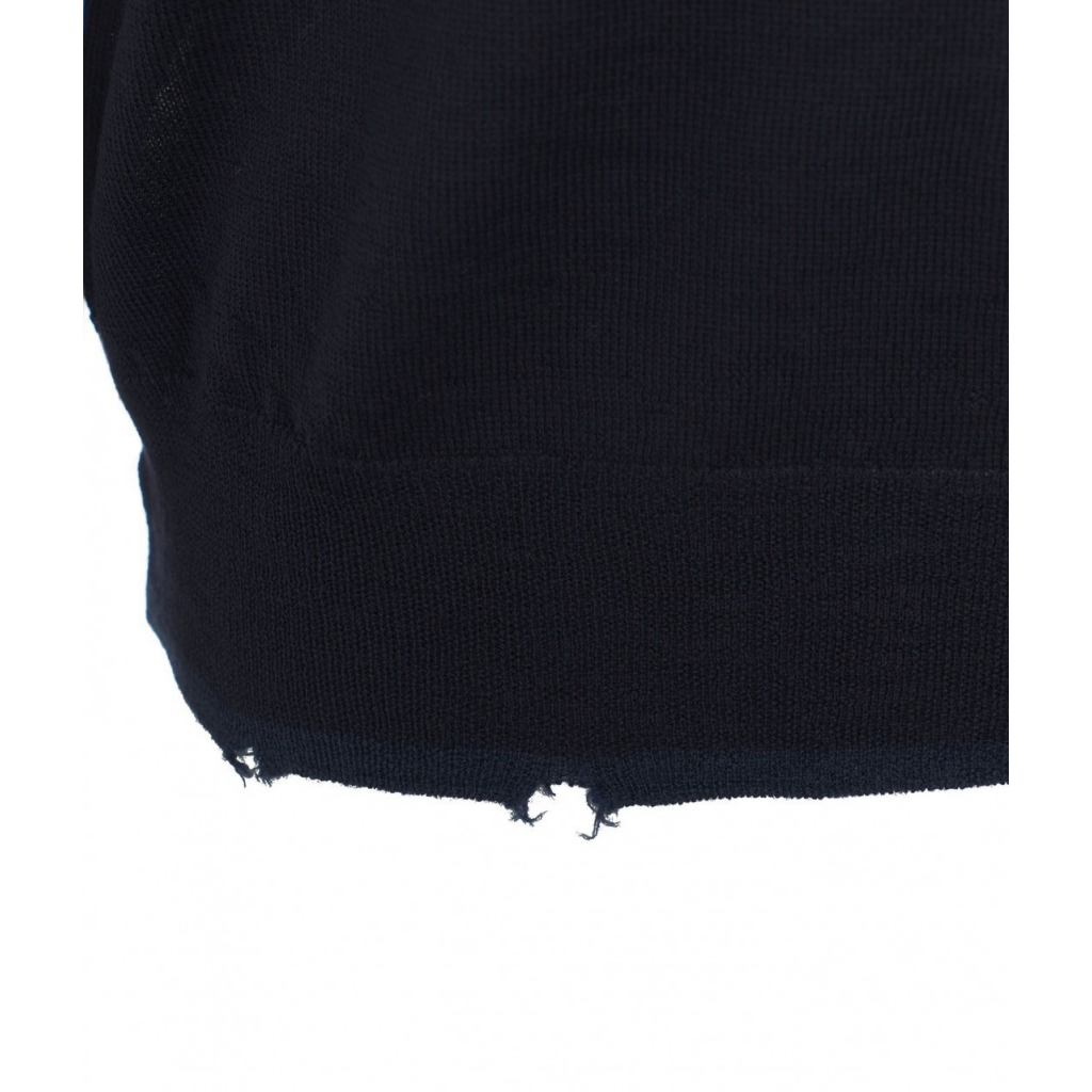 Maglione leggero distressed-look blu scuro