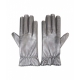 Guanti in pelle nappa argento
