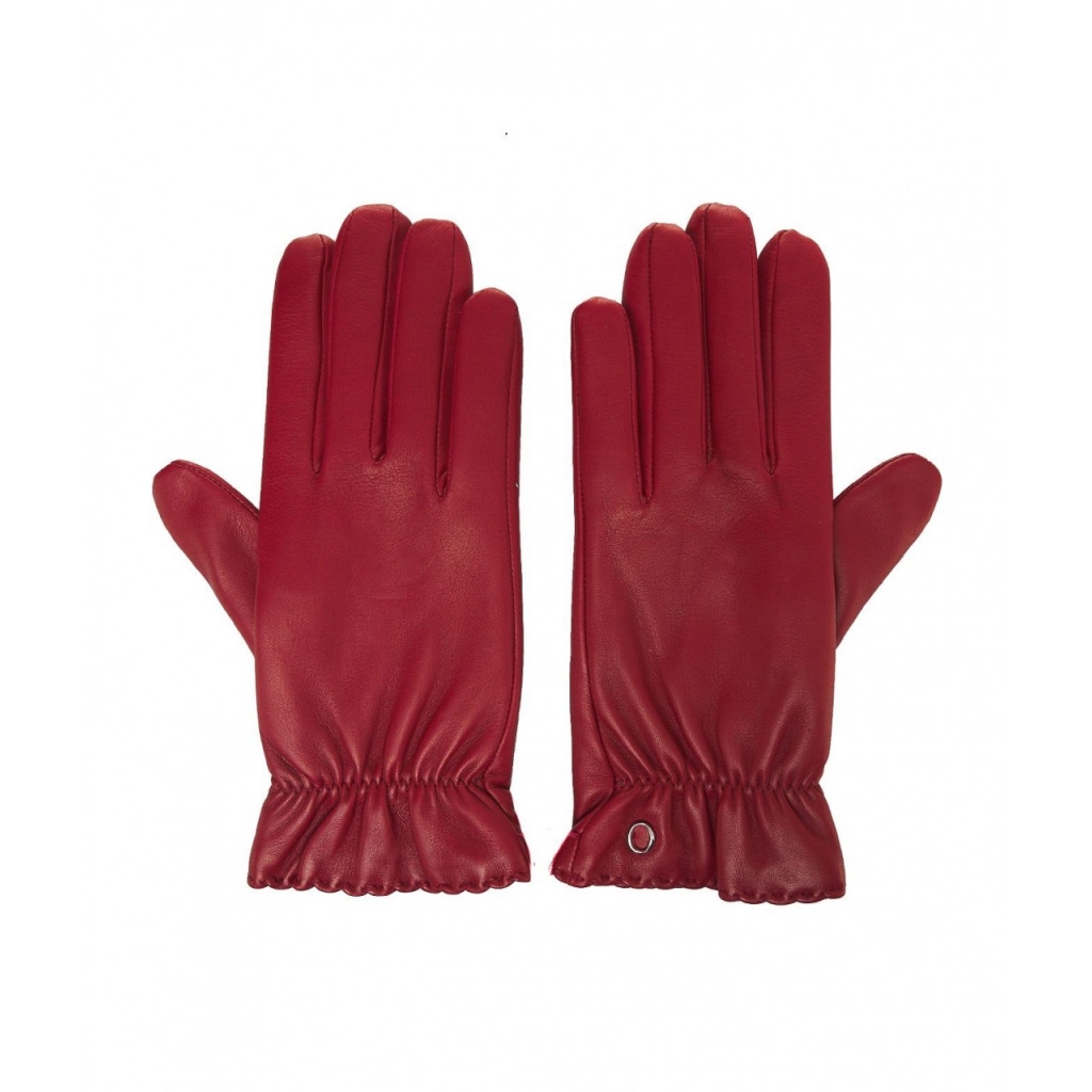 Guanti in pelle nappa rosso