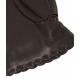 Guanti in pelle nappa marrone scuro