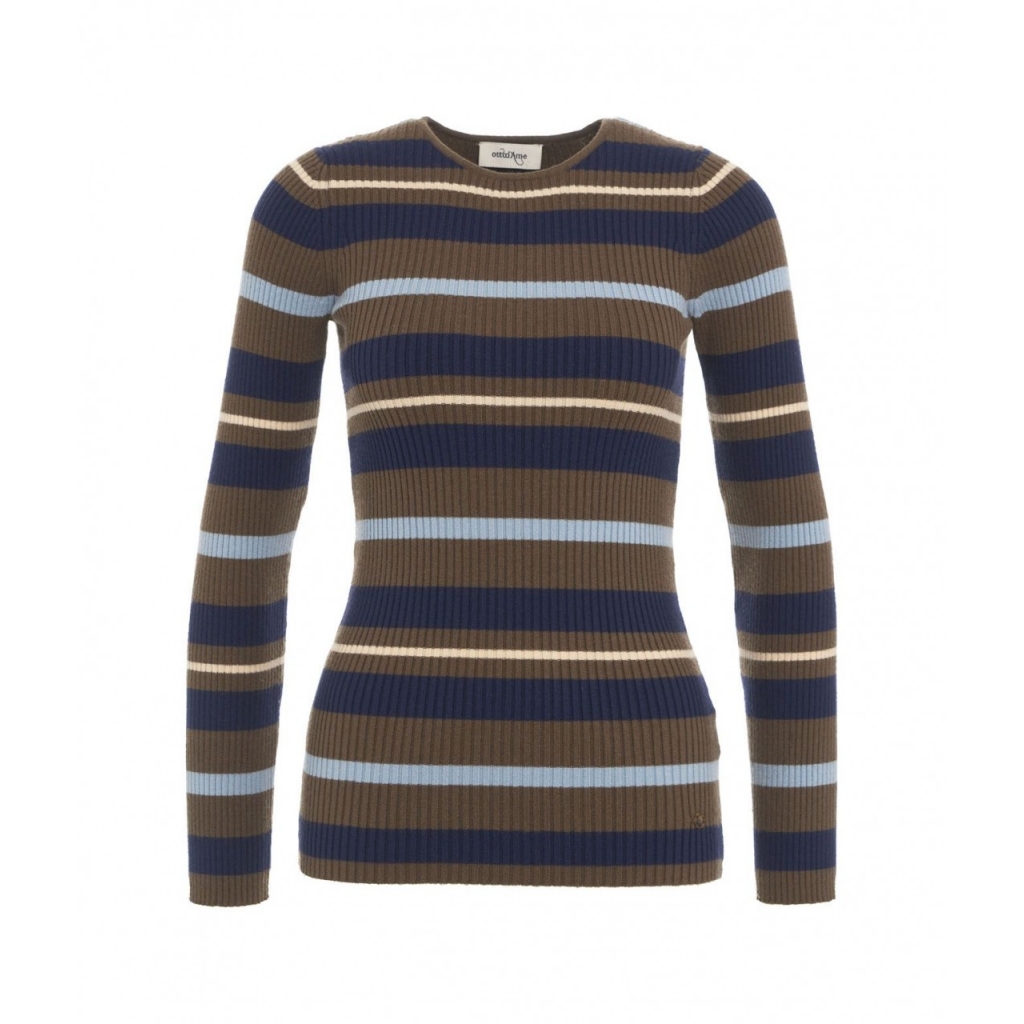 Pullover in maglia marrone