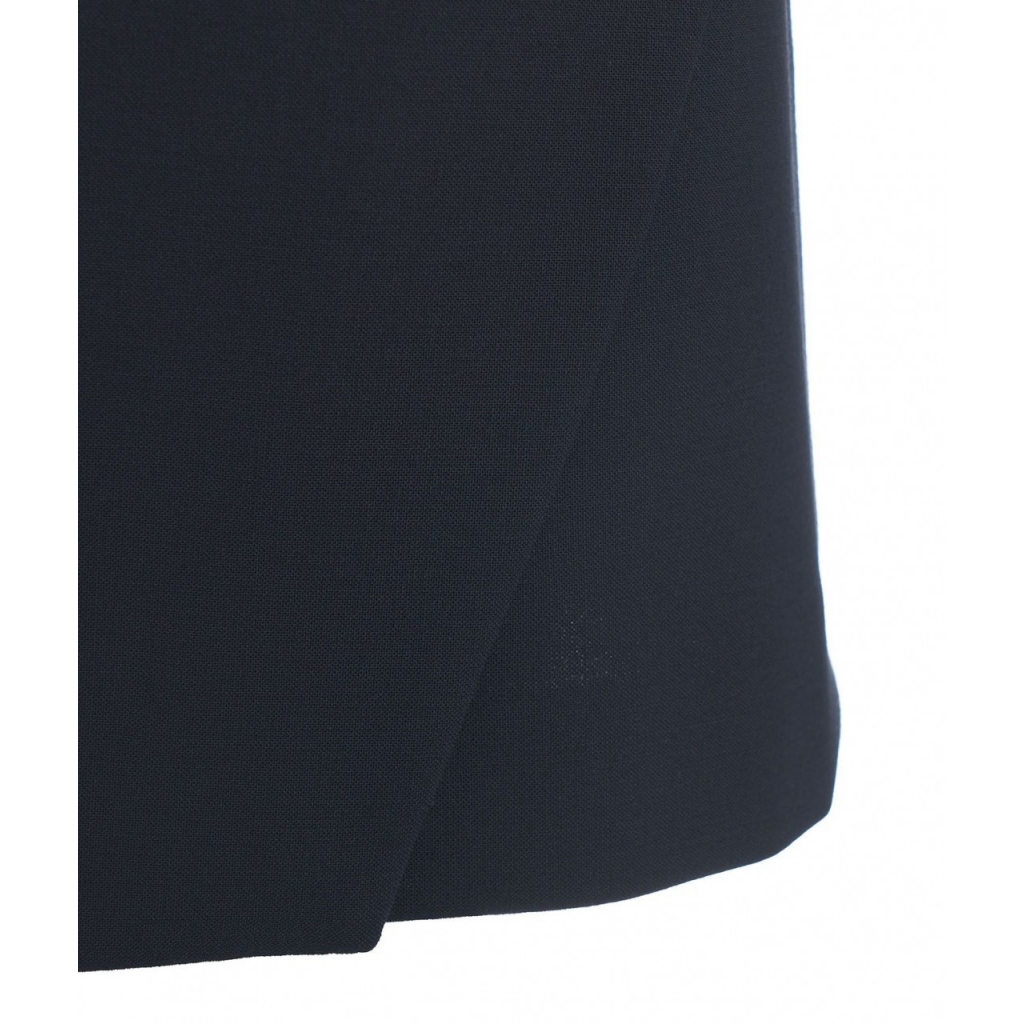 Skort mini a trapezio in misto lana blu scuro