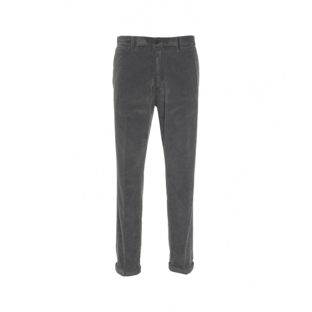 Pantaloni di velluto a coste in misto modal grigio