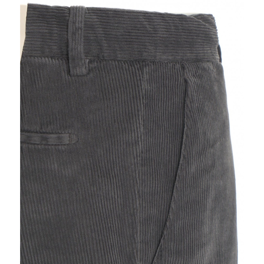 Pantaloni di velluto a coste in misto modal grigio