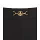 Shorts in crpe stretch con morsetto nero