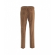 Pantaloni in velluto a coste con coulisse Cammello