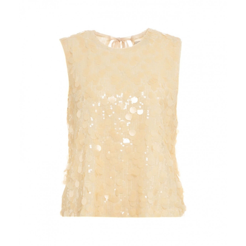 Top in paillettes Nunzia panna