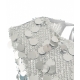 Top in paillettes Nunzia argento