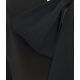 Blusa con dettaglio sciarpa in georgette nero