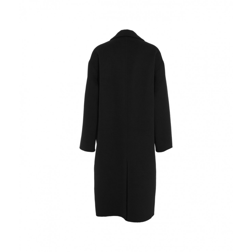 Cappotto in lana pressata nero