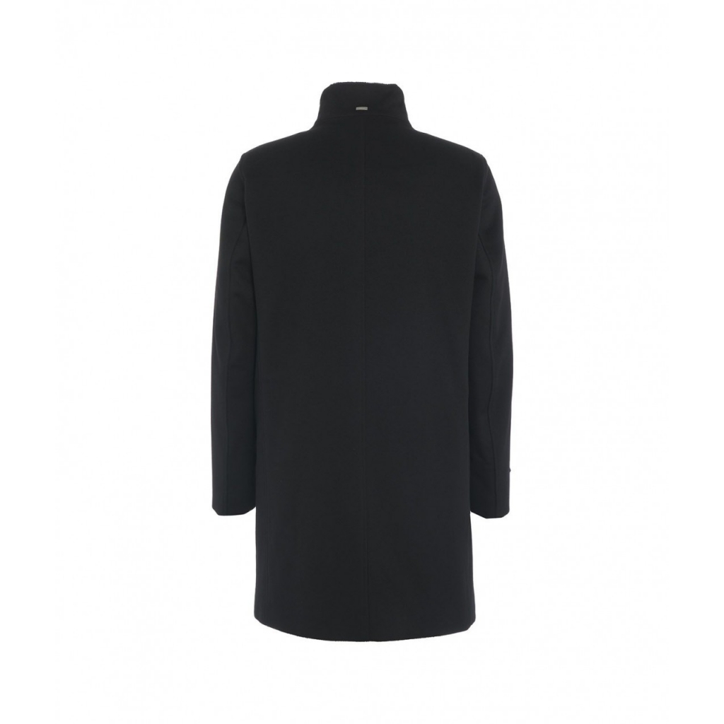 Cappotto in lana con fodera nero