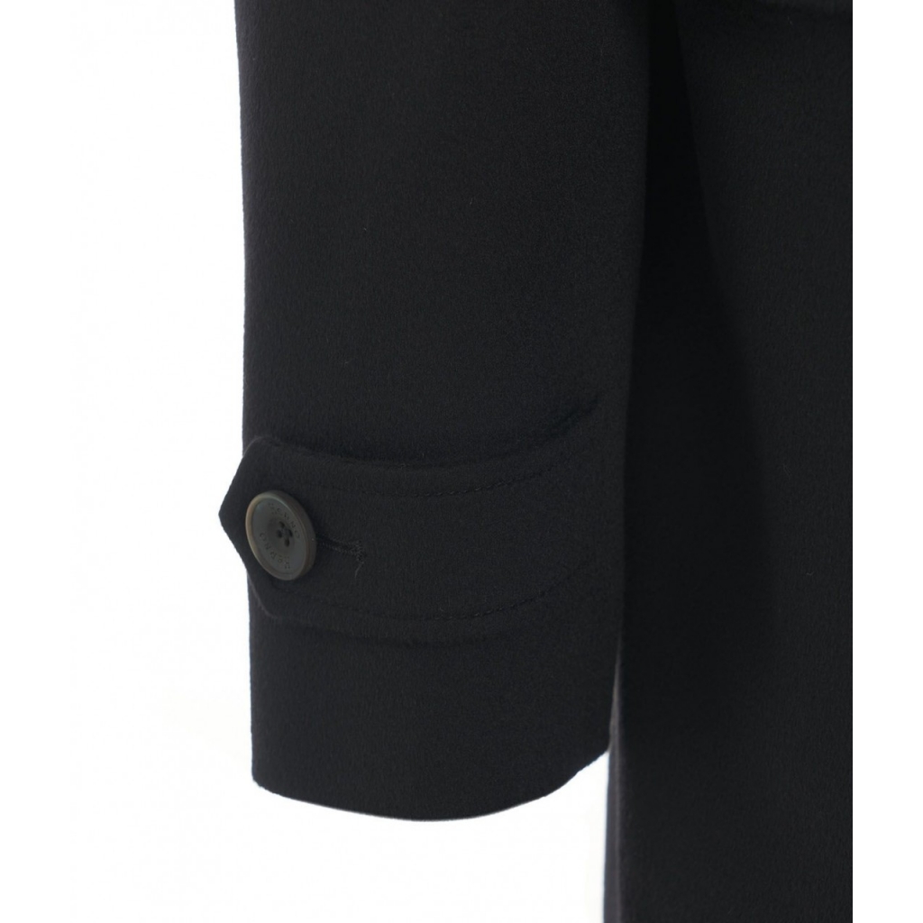 Cappotto in lana con fodera nero
