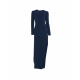 Abito con maxi spacco blu scuro