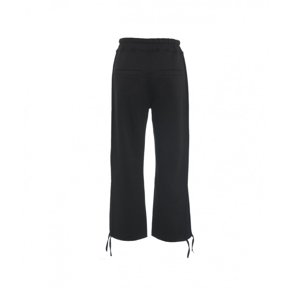 Pantaloni jogger con orlo sfrangiato nero