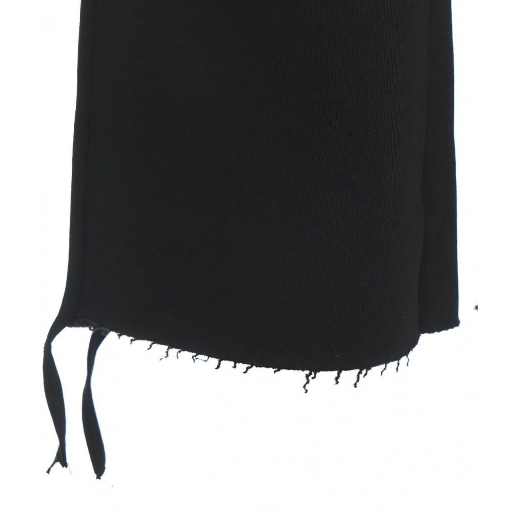 Pantaloni jogger con orlo sfrangiato nero