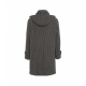 Cappotto Outdoor in misto lana con cappuccio rimovibile grigio