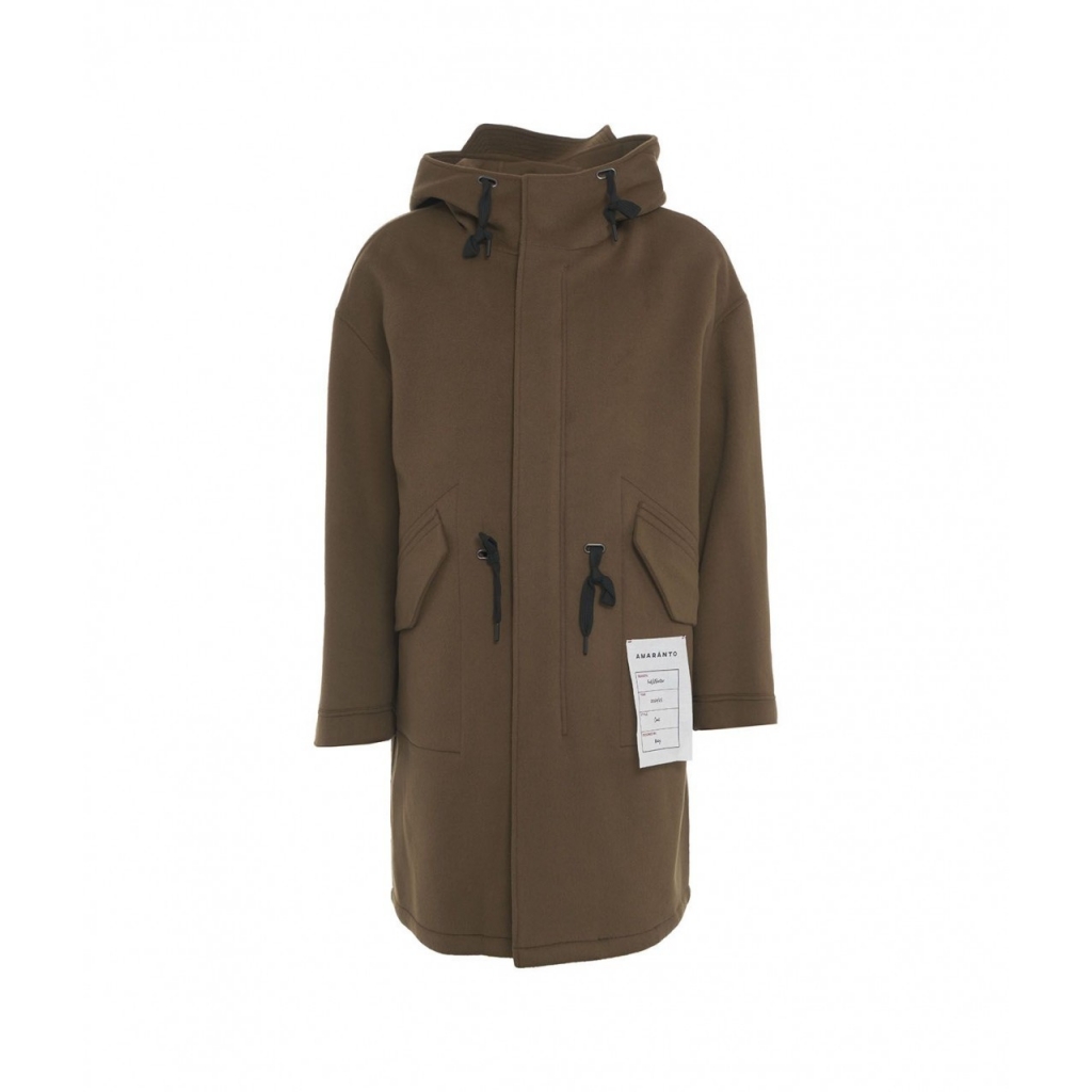 Outdoor cappotto con cappuccio marrone