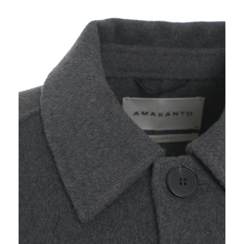 Cappotto Outdoor in lana grigio scuro