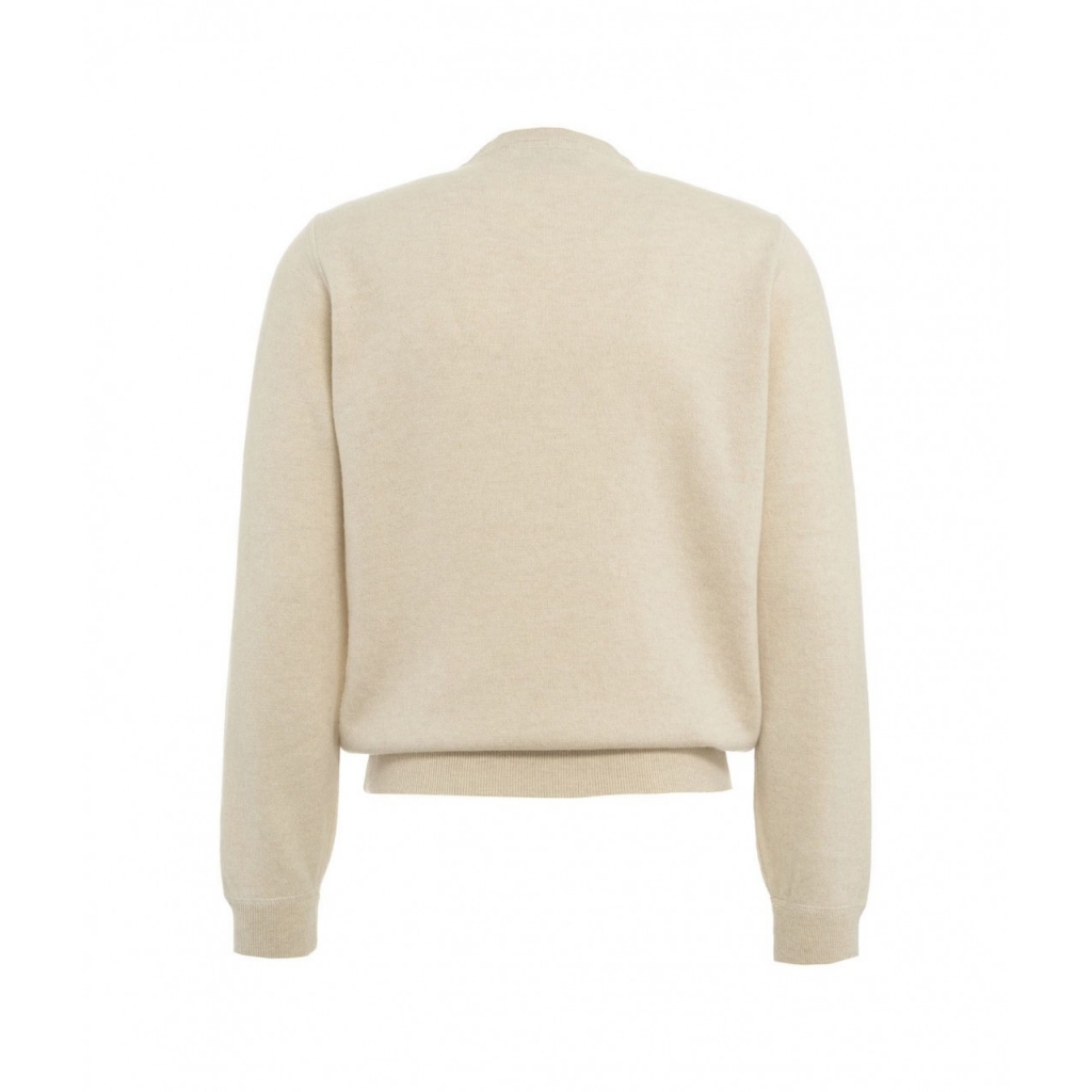 Maglia in misto merino crema