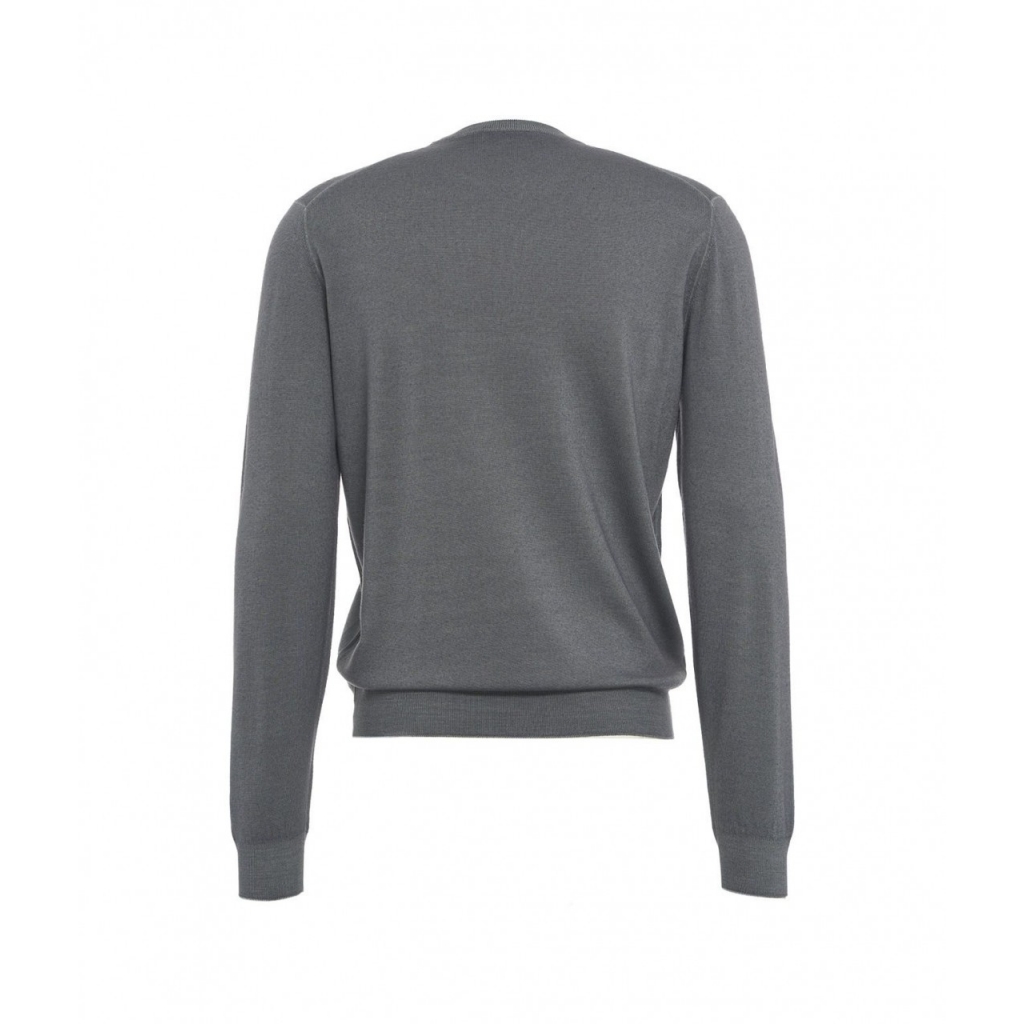 Maglione a maglia in merino grigio