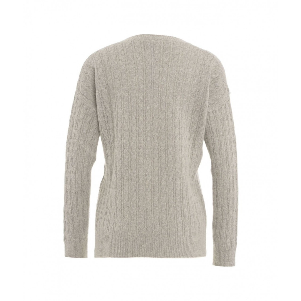 Maglione in misto alpaca grigio chiaro