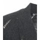 Cardigan in maglia di misto lana grigio scuro