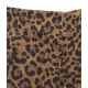 Pantaloni a coste con stampa animalier marrone