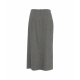 Gonna longuette con pieghe grigio