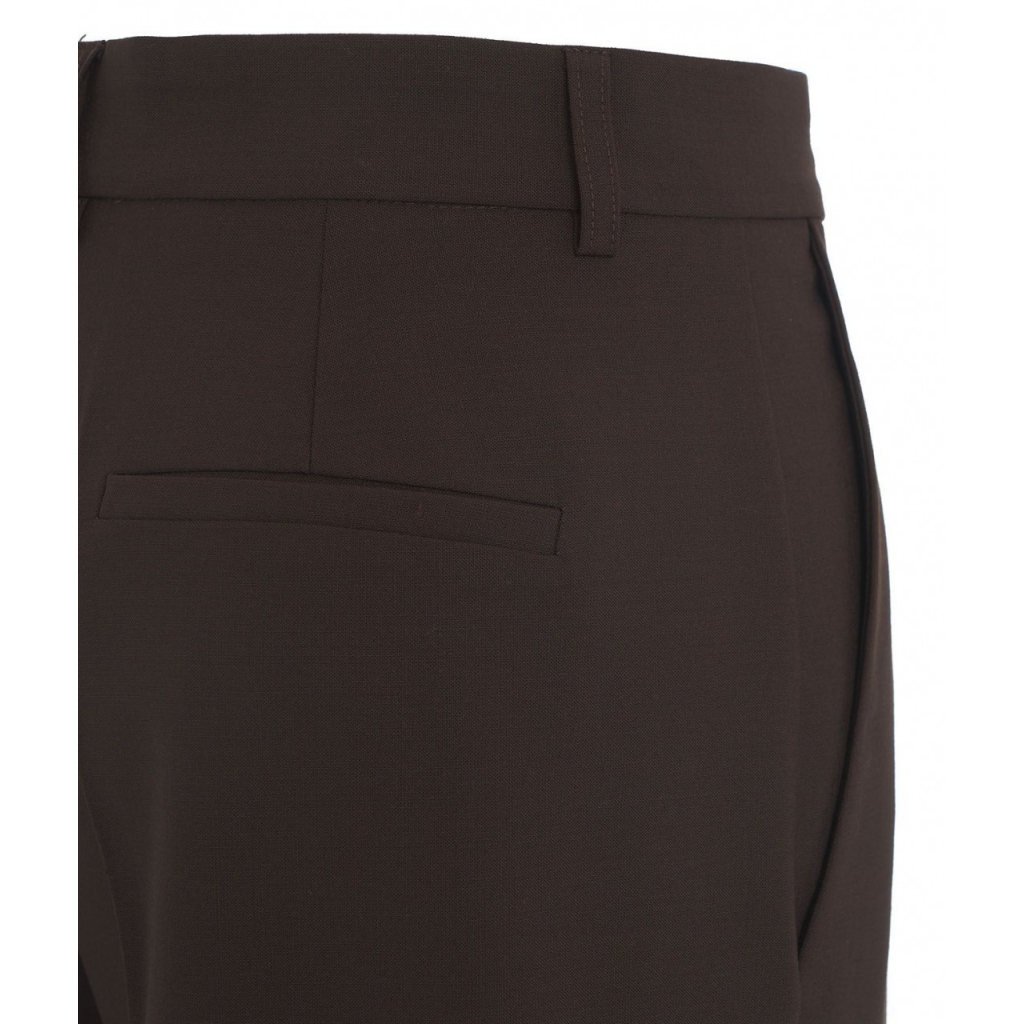 Pantaloni palazzo marrone scuro