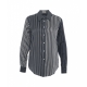 Camicia a righe blu scuro