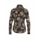 Camicia con stampa floreale nero
