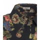 Camicia con stampa floreale nero