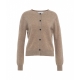 Set Cardigan e t-shirt in lana tortora