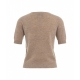 Set Cardigan e t-shirt in lana tortora