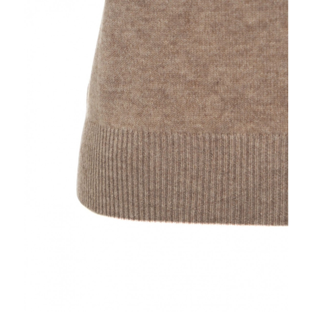 Set Cardigan e t-shirt in lana tortora