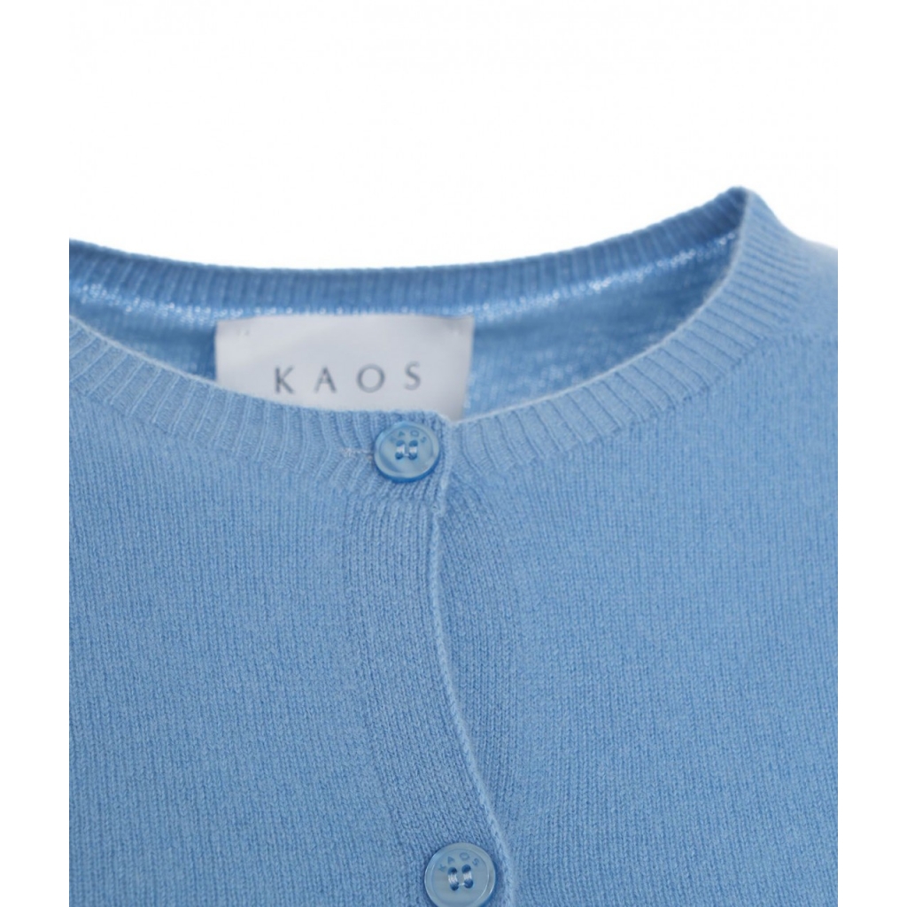 Set Cardigan e t-shirt in lana azzurro