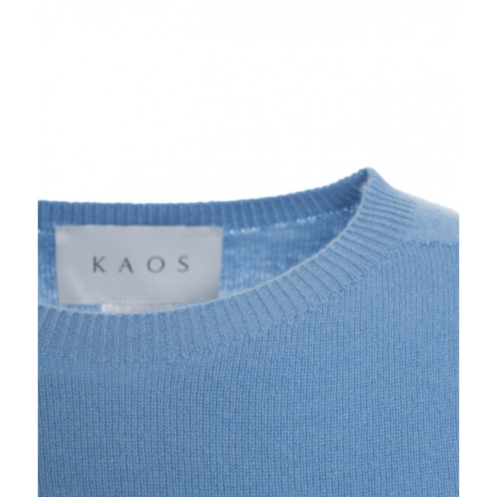 Set Cardigan e t-shirt in lana azzurro
