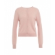 Set Cardigan e t-shirt in lana rosa chiaro