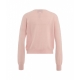 Set Cardigan e t-shirt in lana rosa chiaro