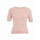 Set Cardigan e t-shirt in lana rosa chiaro