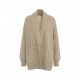 Cardigan a maglia in misto lana alpaka beige