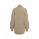 Cardigan a maglia in misto lana alpaka beige
