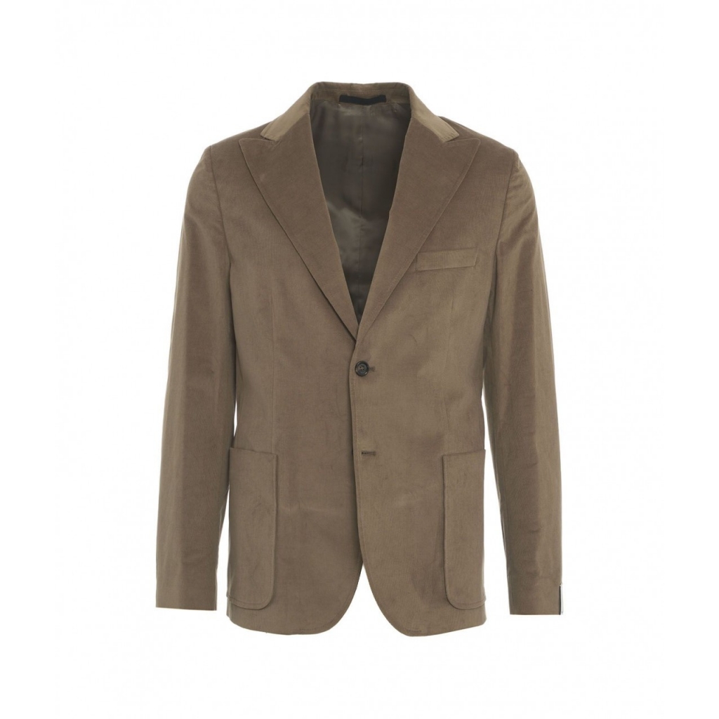 Blazer in velluto a coste sottili tortora